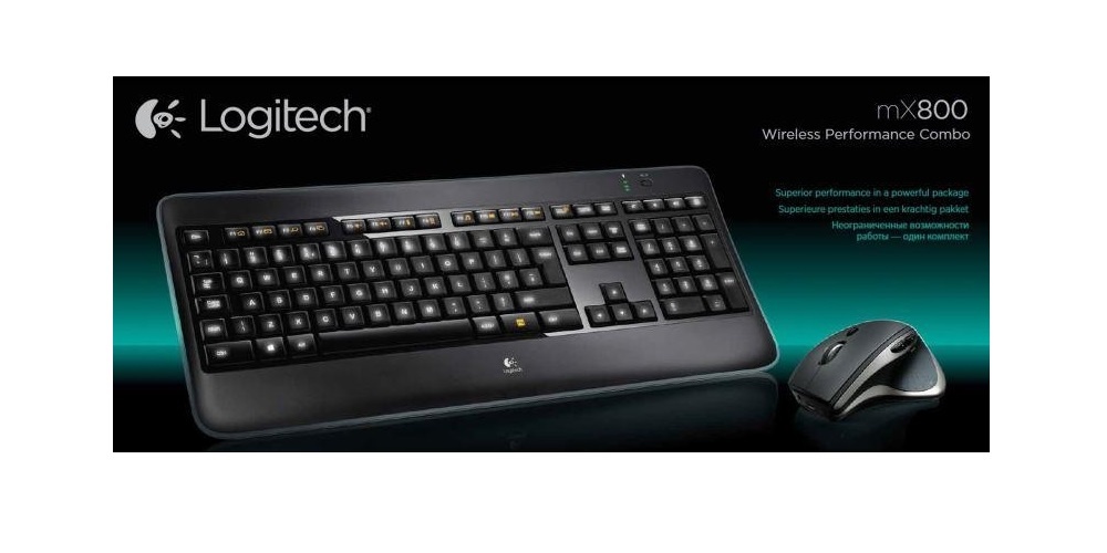 Logitech MX800 Wireless Performance Combo, toetsenbord  muis, draadloos,  zwart, retail Toetsenbord Muis Toetsenbord – BorcaDen Because we love  your devices