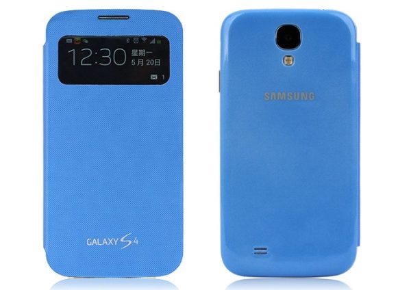 PU Lederen case sleeve and plastic battery cover voor Samsung Galaxy S4 I9500 Intelligent version-Sky Blue [SLV-SI9500C-02BL] * GSM Sleeve Hoesje – BorcaDen | Because we love your devices