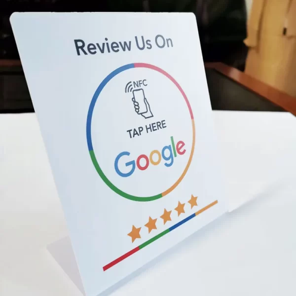 google review display nfc reviews reviews verzamelen wit