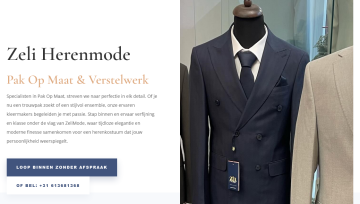 Nieuwe website voor Zeli Herenmode in Den Haag